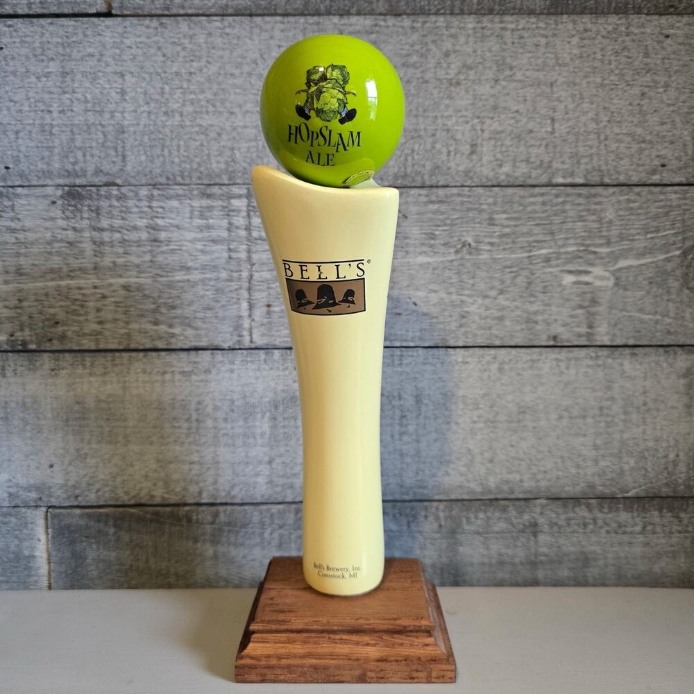 Bell’s Hopslam Ale Beer Tap Handle – Classic Green Ball – Bell’s Brewery MI–Rare